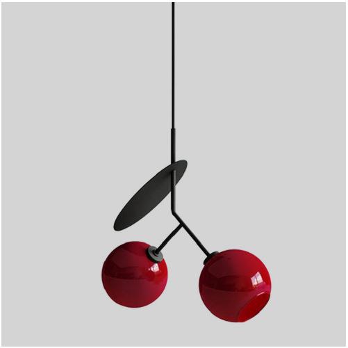 创意红色樱桃吊灯意大利设计师床头吊灯吧台咖啡厅橱窗装饰小吊灯
