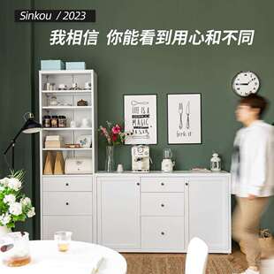 信F5M7MTJ8工全钢制餐柜3带屋6cm抽屉厨房收纳柜简约轻边奢金属储