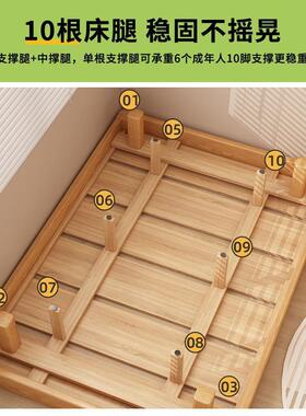 橡木实床1米8无床头木主双人床悬北浮床卧全实木AMM榻榻米欧风