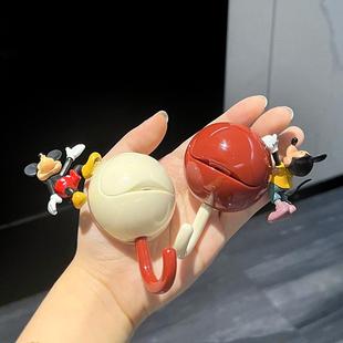 可爱吸盘挂钩免打孔强力承重真空粘钩厨房冰箱门后无痕收纳置物架