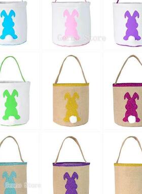 Lovely Easter Bunny Buckets Eggs Toy Handbags Rabbit Basket