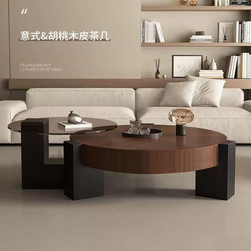 意式极简岩板茶几客厅家用2026新款轻奢高级感小户型简约风茶几桌