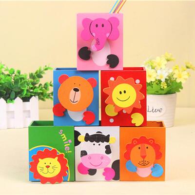 K7044 Cute Pen Holder Korean Creative Multi-functional Woode
