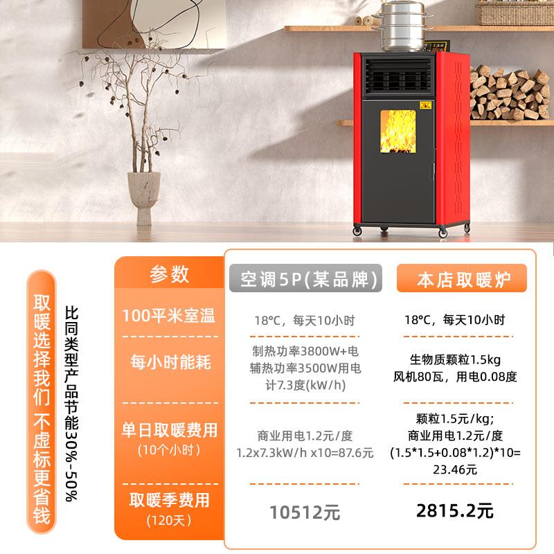 2A202091025新型智能冬天生物颗粒取暖炉家室内质农燃村采暖炉用