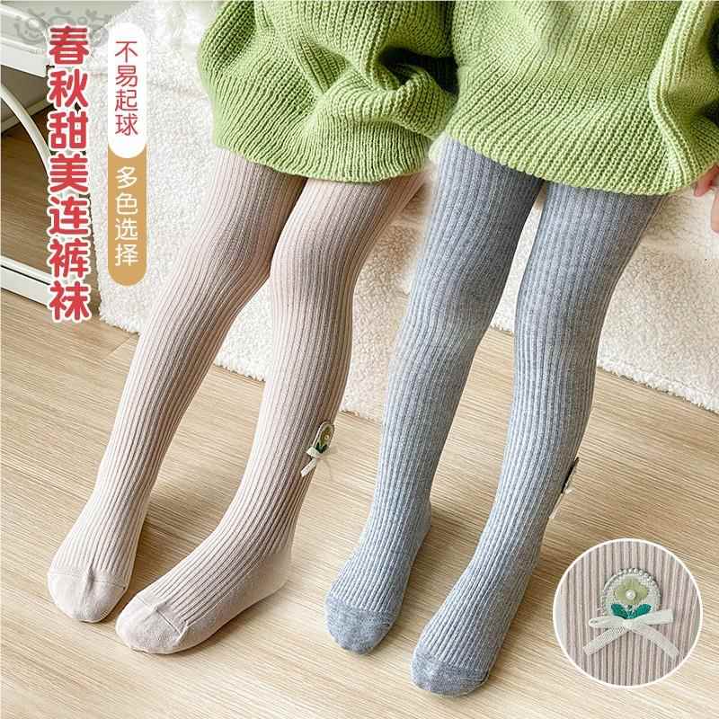 儿童连裤袜春秋款纯棉宝宝婴儿连体袜大PP中厚秋季女童打底裤袜裤