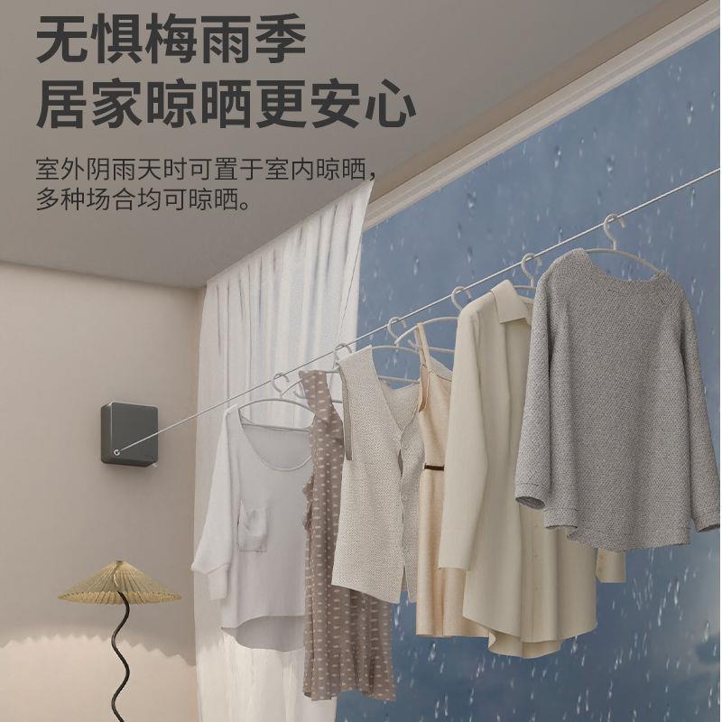 形晾衣绳晾衣服绳打子室内免隐孔卫间生隐形伸缩阳PDD10216台钢丝