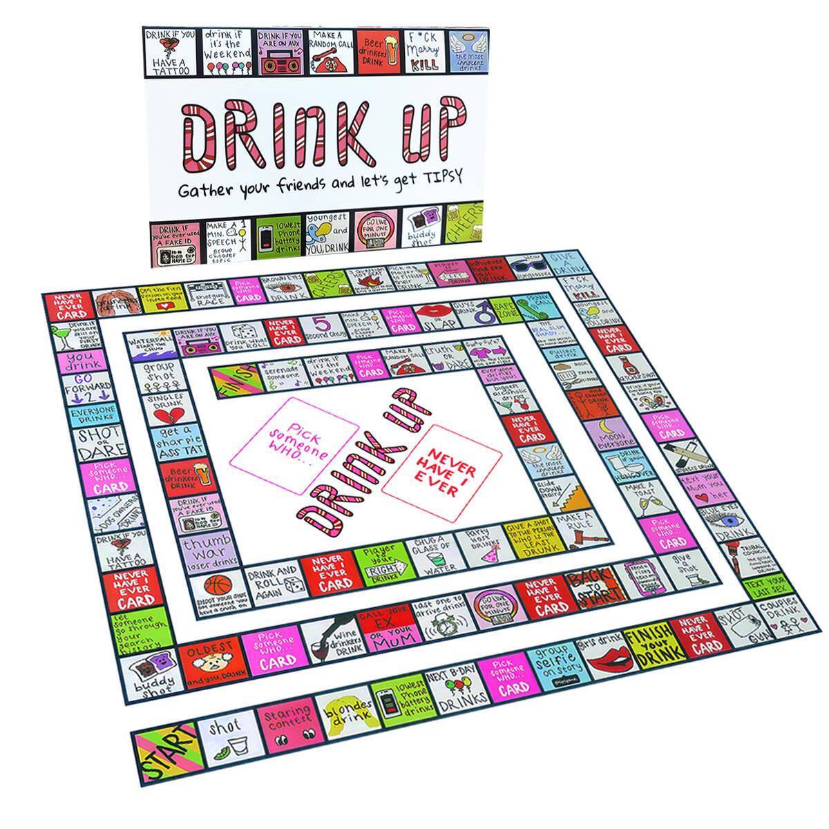 Fun Drinking Game for Friends派对棋盘喝酒游戏新品大富翁