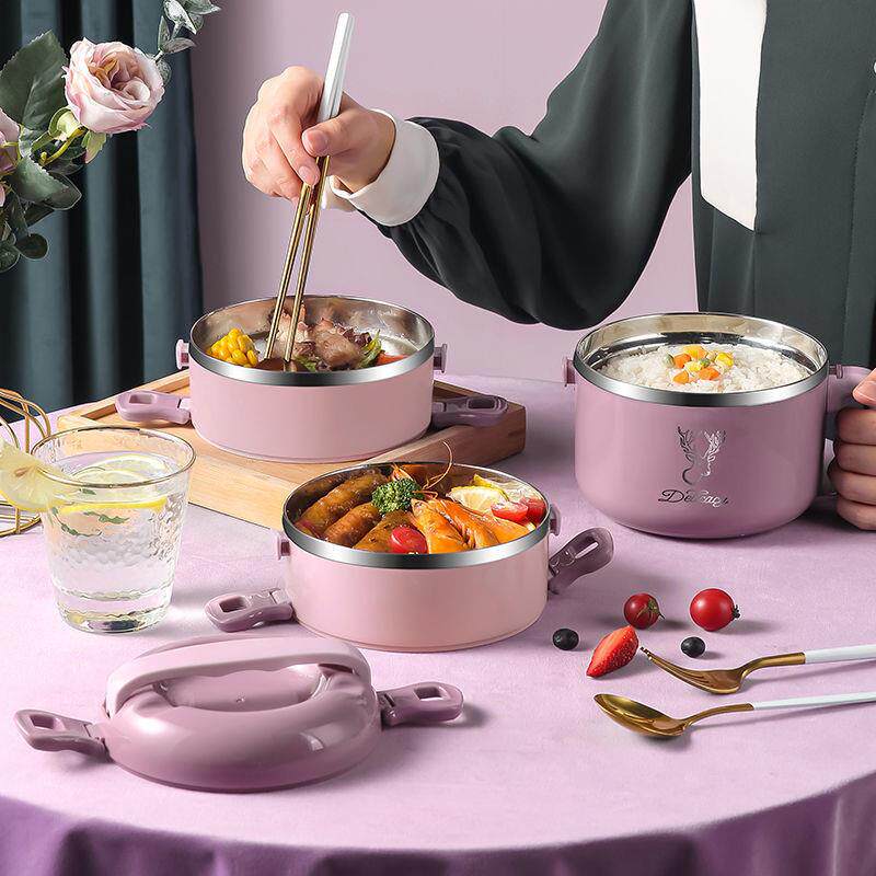 多层饭盒特厚304保温饭盒桶上班族不锈钢微波炉加热便当盒学生女