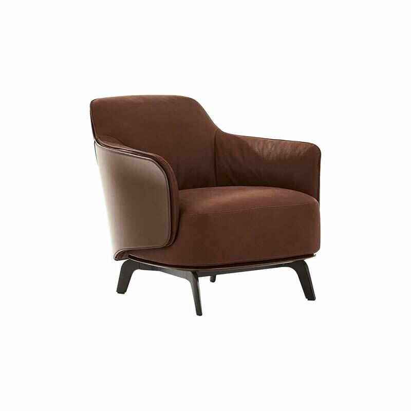 意式极简pu皮沙发雅致马鞍皮设计师休闲椅样板间售楼部会所接待椅,住宅家具,沙发椅,淘宝优惠券,粉丝福利购,淘宝优惠卷