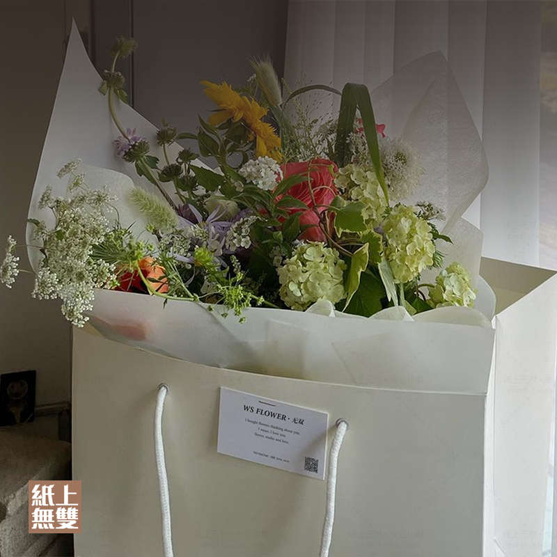 简约花店挂卡制作艺术纸养护韩式ins印刷卡小卡贺卡定制片花束