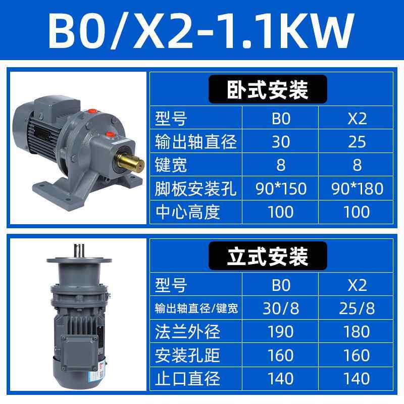 高档行星摆线针轮卧式立式安装搅铜机拌器减v速一体380全三相电机