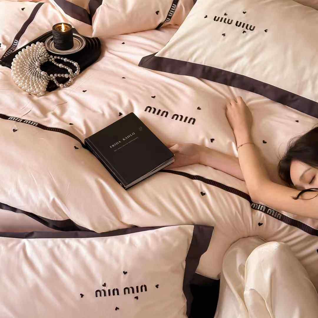 纯爱全棉床单四件套100支法式少女爱心刺绣天丝被套床上用品亲肤