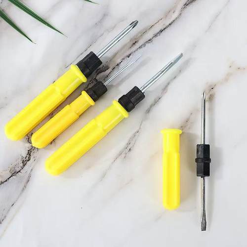 Dual-purpose Yellow Screwdriver, Household Repair Magnetic S