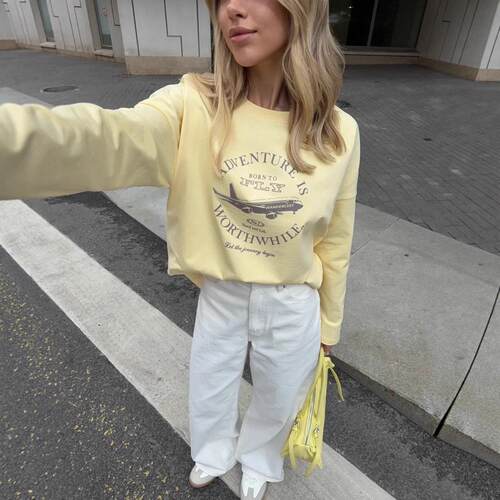100% cotton long sleeved t-shirt top for women