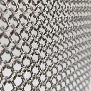 水幕装饰防水金属环网网隔断不锈钢链不锈钢垂帘屏风帘帘网