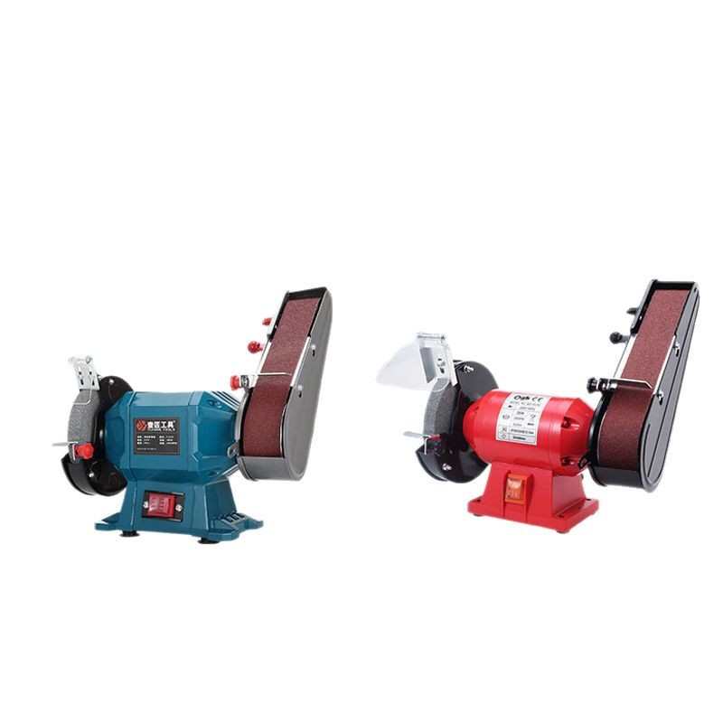 多功能台式砂轮机砂带机磨刀机抛光机多用砂轮砂带一体家用一体机