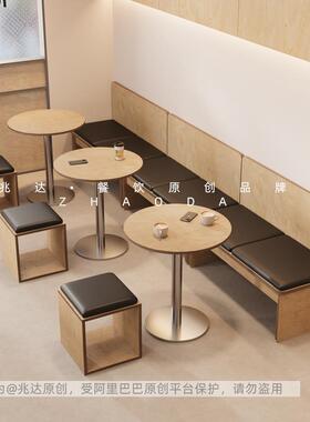 现椅代凳简约原木色餐桌60M80CM方桌小圆ZD218桌子轻奢海洋板一C