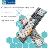 官方正品 彩色匹配有线发光键盘和鼠标设置高价值静音键盘通用办公