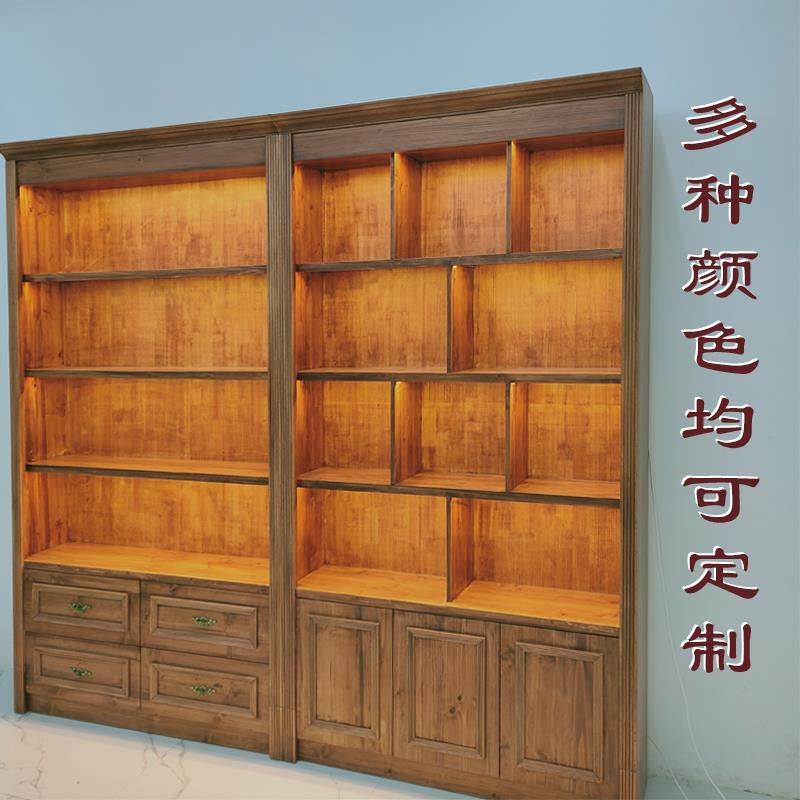 实木中式展示柜包包工艺产品展示柜复古盲盒茶叶酒柜定做陈列台