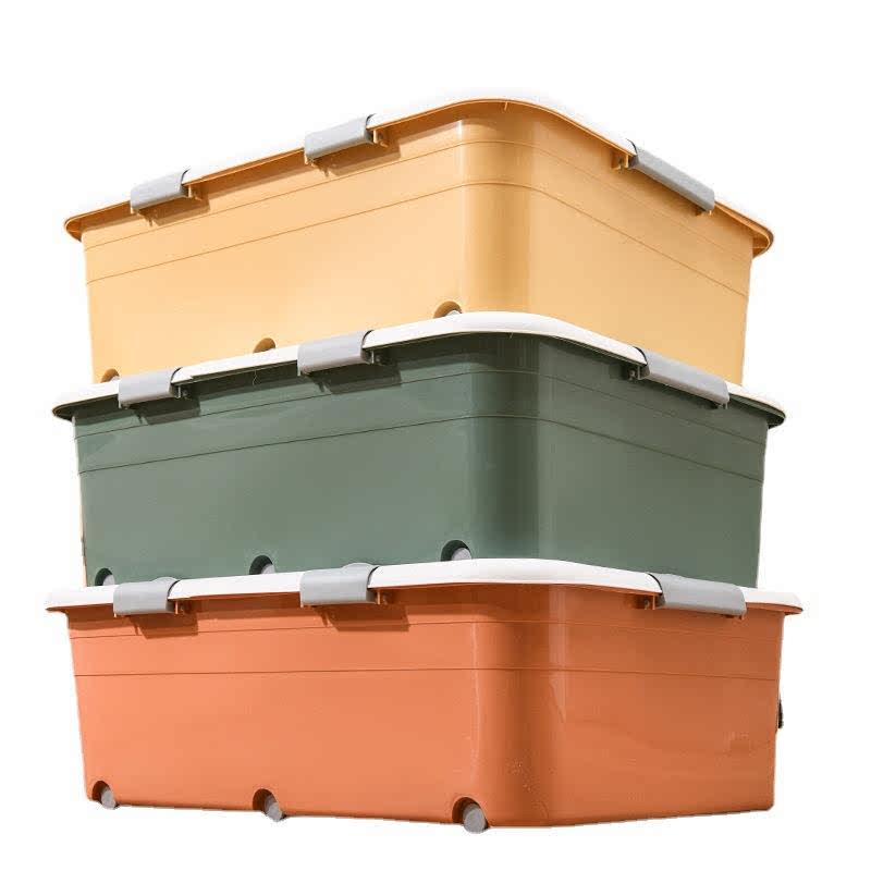 床底箱床下衣物储物整理箱子带轮收纳盒透明抽屉式床底收纳箱批发