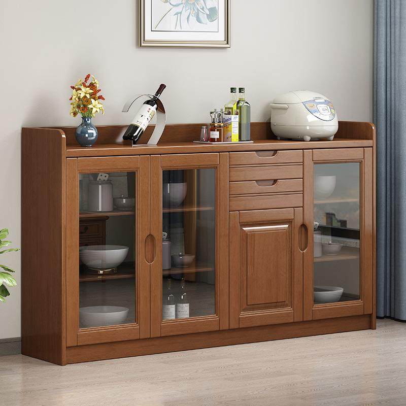 实木餐边柜酒柜一体矮柜客厅厨房茶水柜收纳储物碗柜备餐柜置物架