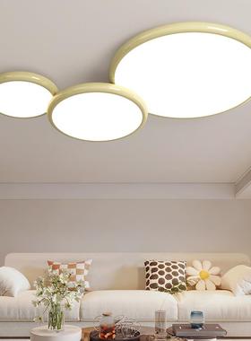 全光谱奶油风20新25款超薄顶卧室客厅现代房护眼吸82429灯圆形极