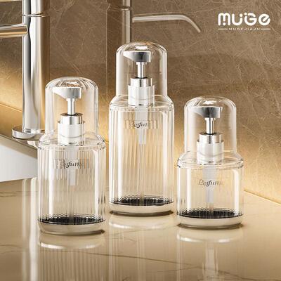 Travel-sized toiletry bottles, pump-style containers, portab