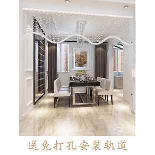 A10玄L水晶珠帘断帘客厅卫生间F756H78H卧室门帘吊帘关屏风珠链隔