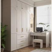 法式 衣柜实木颗粒板小户型现代简约经济型柜子组装 衣橱家用卧室用