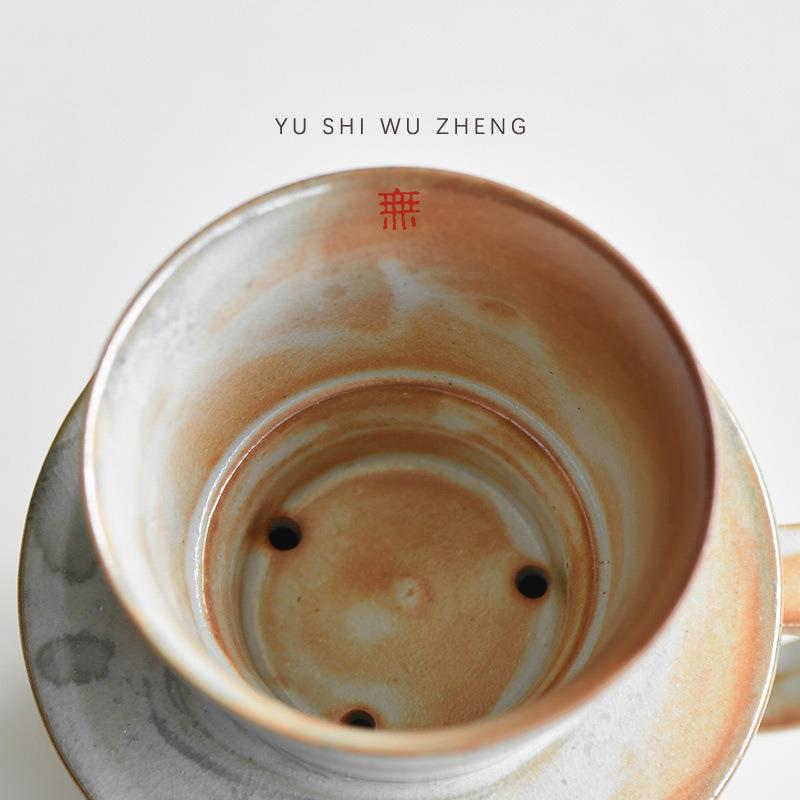 志野烧陶瓷U70滤杯 手冲咖啡过滤器 粗陶咖啡器具 创意蛋糕纸滤杯
