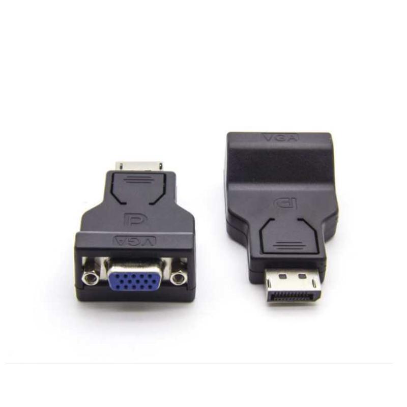 大DP转VGA带芯片高清连接头DisplayPort to vga接口显示器转接器