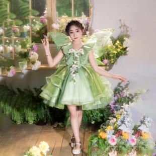 女童礼服公主裙花童女孩森系精灵主持人钢琴演出服儿童生日花仙子