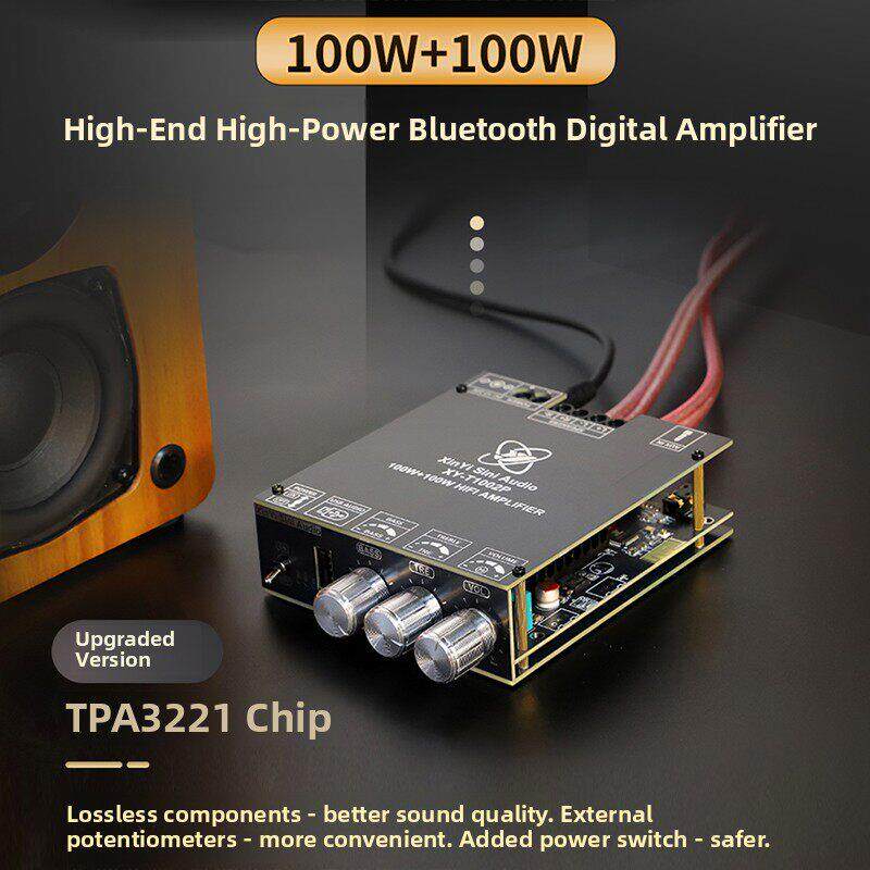 DC12-30V XY-T1002P升级版蓝牙数字功放板100W*2立体声高低音调节