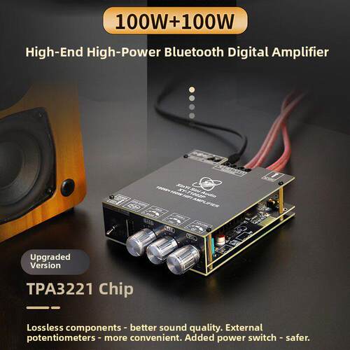 DC12-30V XY-T1002P升级版蓝牙数字功放板100W*2立体声高低音调节