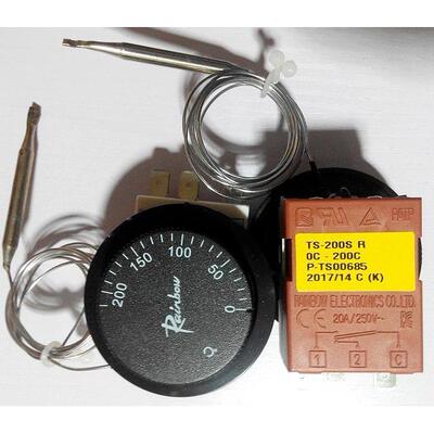 正品韩国彩虹 温控器 rainbow TS-200S R B -C 20A高精度调温开关