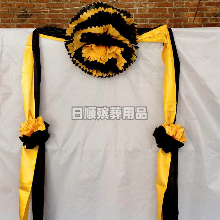 殡葬用品灵车车头花扎花殡仪馆车头花纸扎纸活河北厂家供应殡殡葬