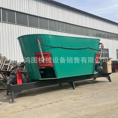 机养殖场草料混合TMR搅拌牵引移动料饲草拌机自动称重粮制SAV备日