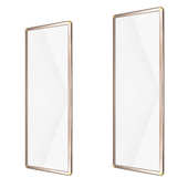 金篮子衣柜圆角穿衣镜衣帽间穿衣镜试衣镜标配45三节导轨穿衣镜