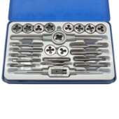 成套丝锥板牙组4PC件套铁盒丝套锥板牙组套2丝锥板牙套01装 丝攻