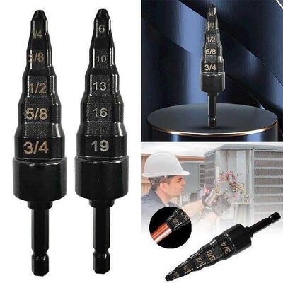 5 in 1 Swaging Drill Bit Set with 1/4 3/8 1/2 5/8 3/4