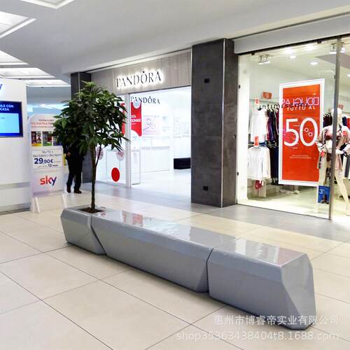 玻璃钢商场休闲椅学校公园长条凳异形户外椅子沙发椅户外商用