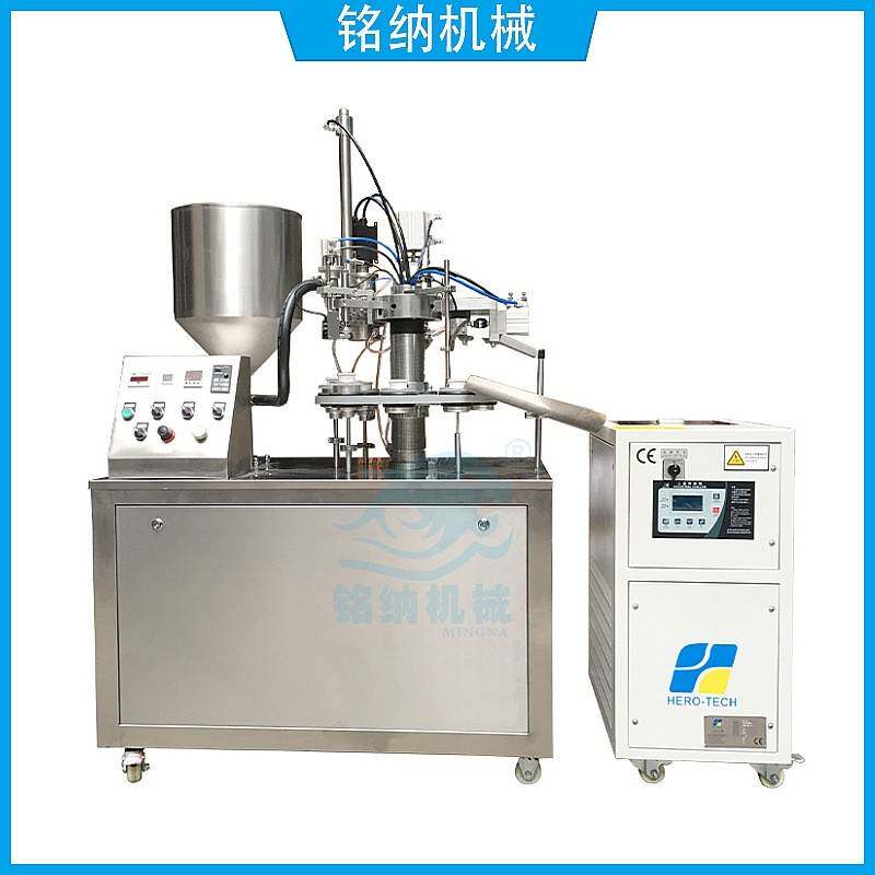 灌装封尾机PE塑料复合软管护肤品牙膏灌装搭配冷水机和热风枪