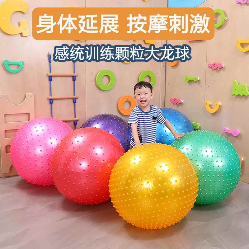 儿童感统训练触觉大按摩瑜伽龙球婴儿玩具器材健身颗粒大笼大龙球
