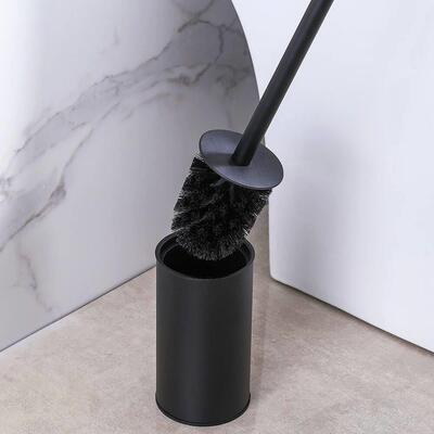 Stainless Steel Bathroom Toilet Brush Holder Accessories Bla