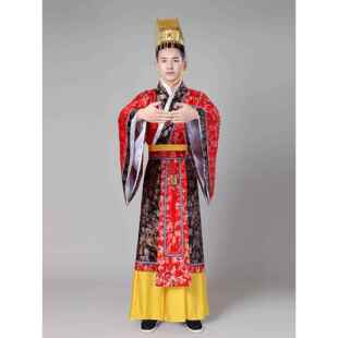 正品唐朝皇服装朝古装秦汉武帝古代龙袍汉太子士古装汉男服帝演出