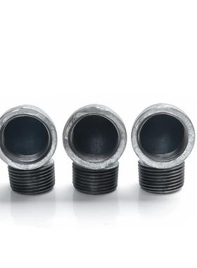 镀锌铁内外弯头90度内外丝螺纹弯头铸铁管件接头46分1寸DN20DN25