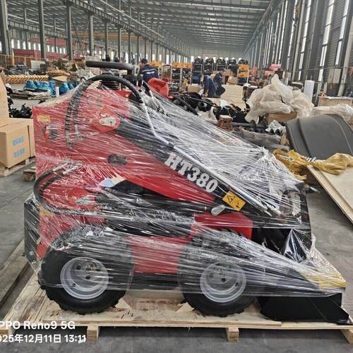 轮式多功能滑移装载机站立式HT380轮式装载机家用汽油小铲车