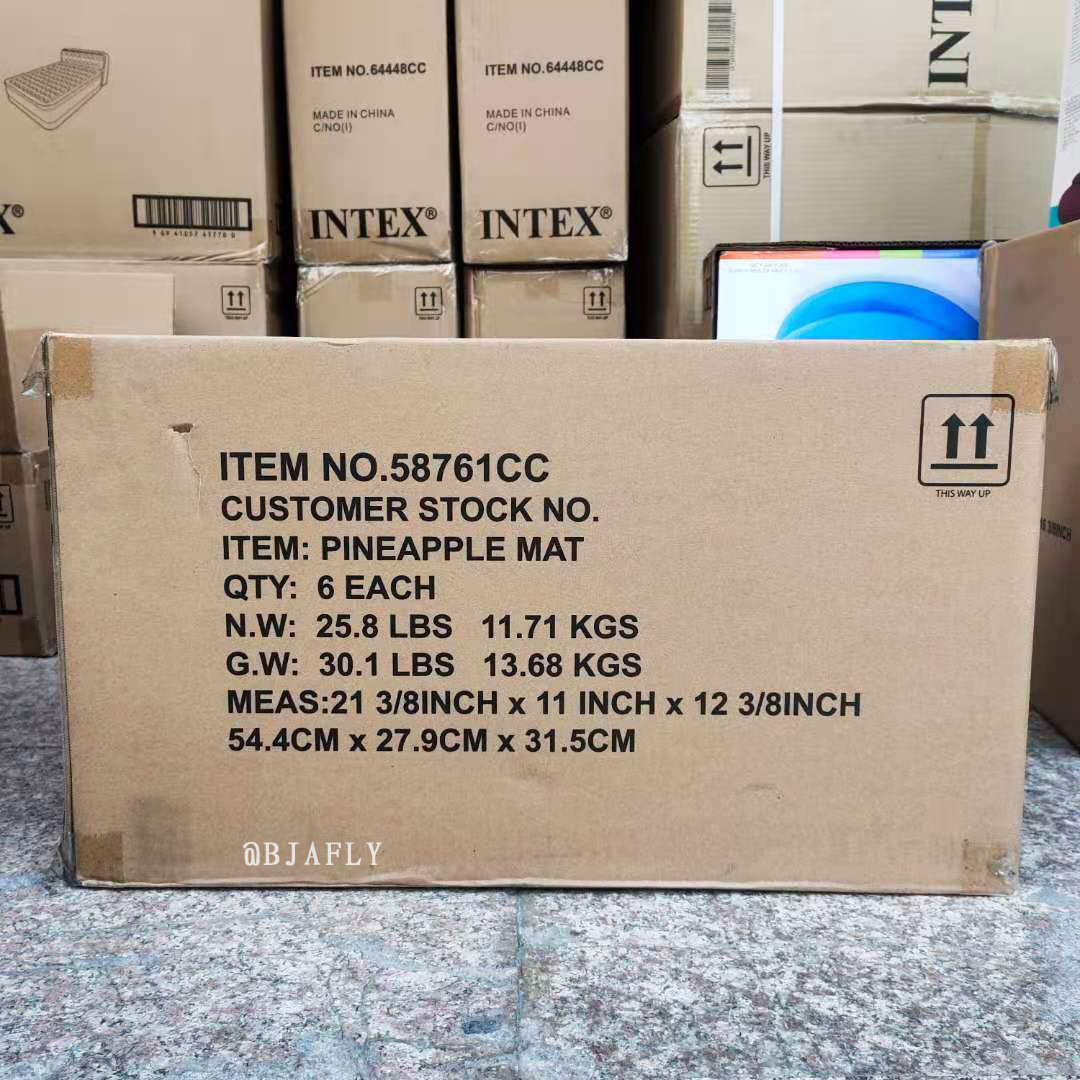 菠萝充排床intex58761床浮气垫海滩充气 水沙滩上浮水