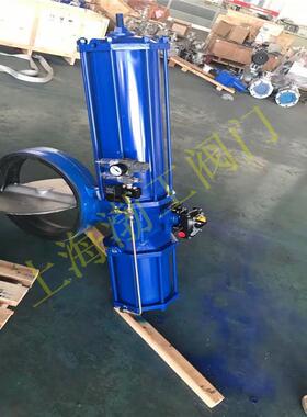 D671X-16Q气动软密封对夹蝶阀气动调节开关蝶阀DN350