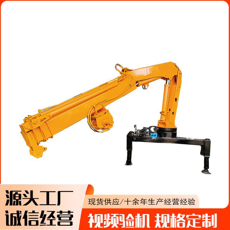 车载式随车吊小型折臂吊随车式吊机60度旋转液压吊运一体机